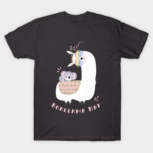 Koala and Llama Nap T-Shirt